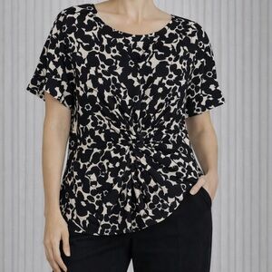 Alfani Floral Twist-Front Top – Women’s Size L